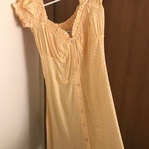 With Jean Isabelle Dress Yellow Size SMALL